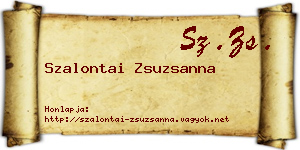 Szalontai Zsuzsanna névjegykártya