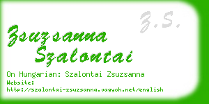 zsuzsanna szalontai business card